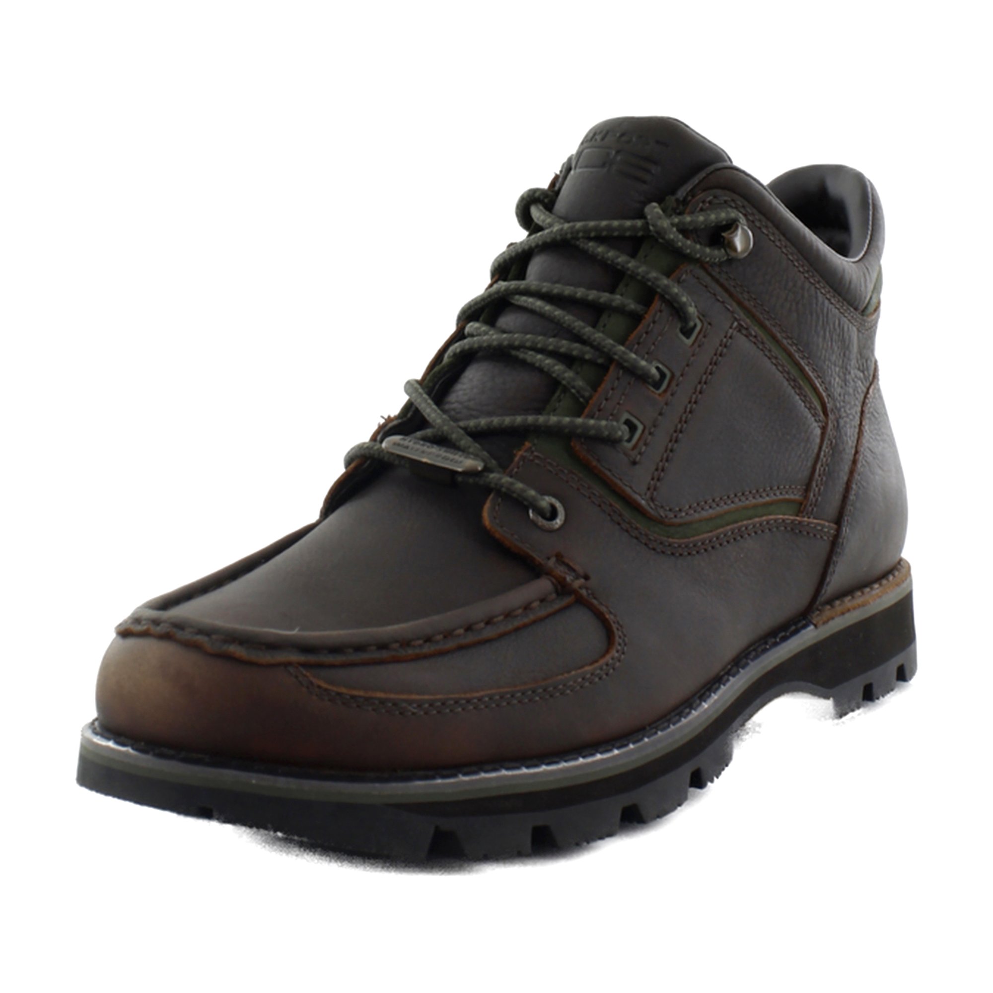 Botas para hombre Rockport Umbwe II impermeables sin usar, en caja delanteras Trail chocolate/verde - Imagen 6 de 11