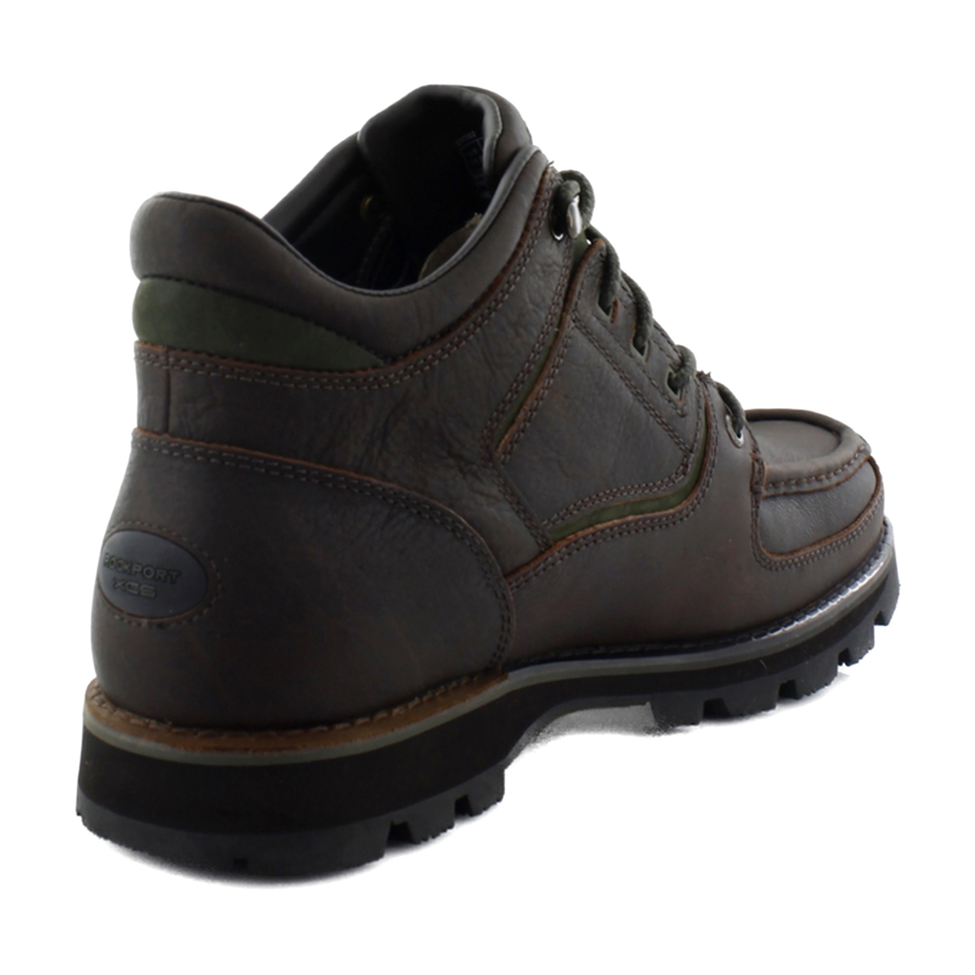 Botas para hombre Rockport Umbwe II impermeables sin usar, en caja delanteras Trail chocolate/verde - Imagen 8 de 11