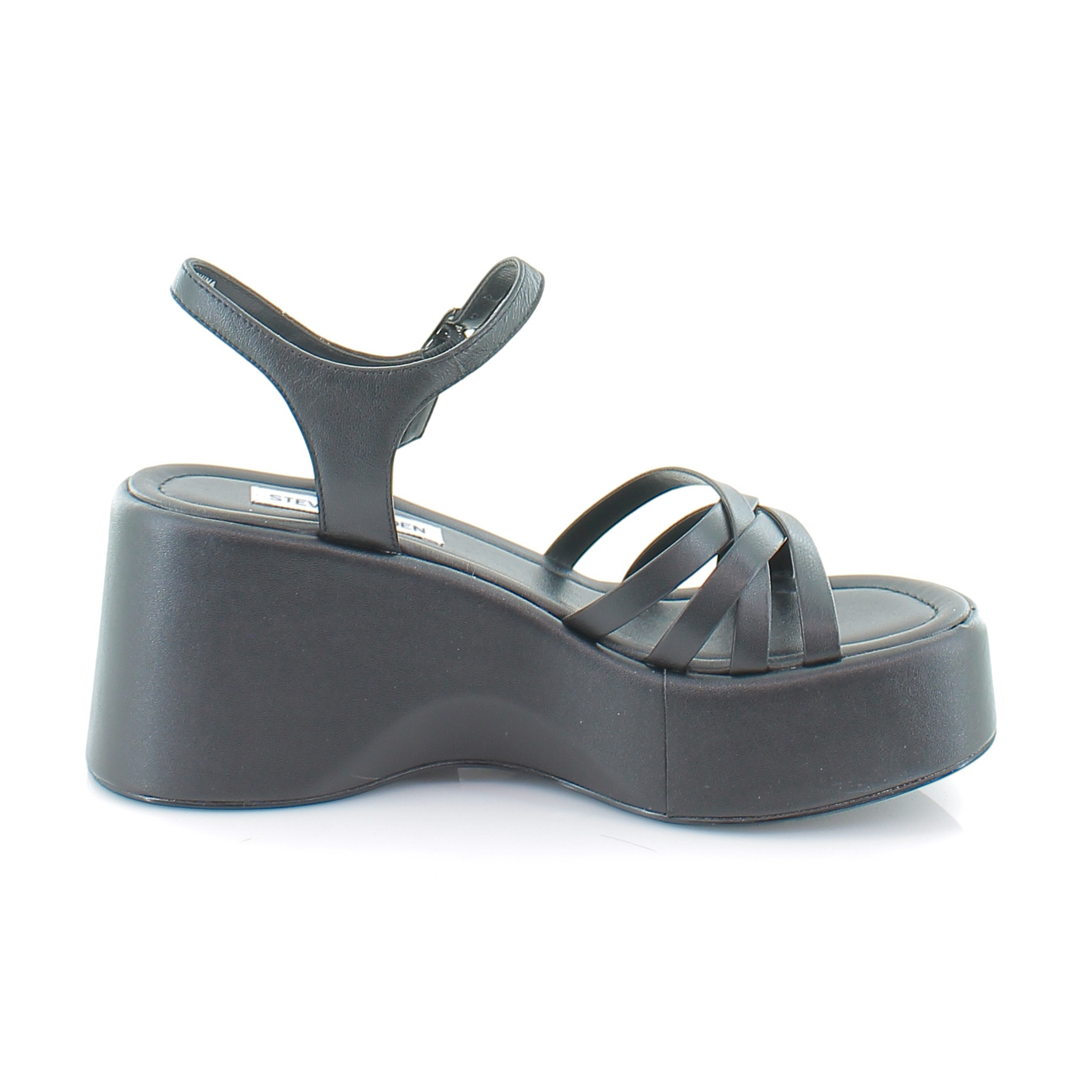 Steve Madden Crazy30 Women's Sandals Black Leather | eBay