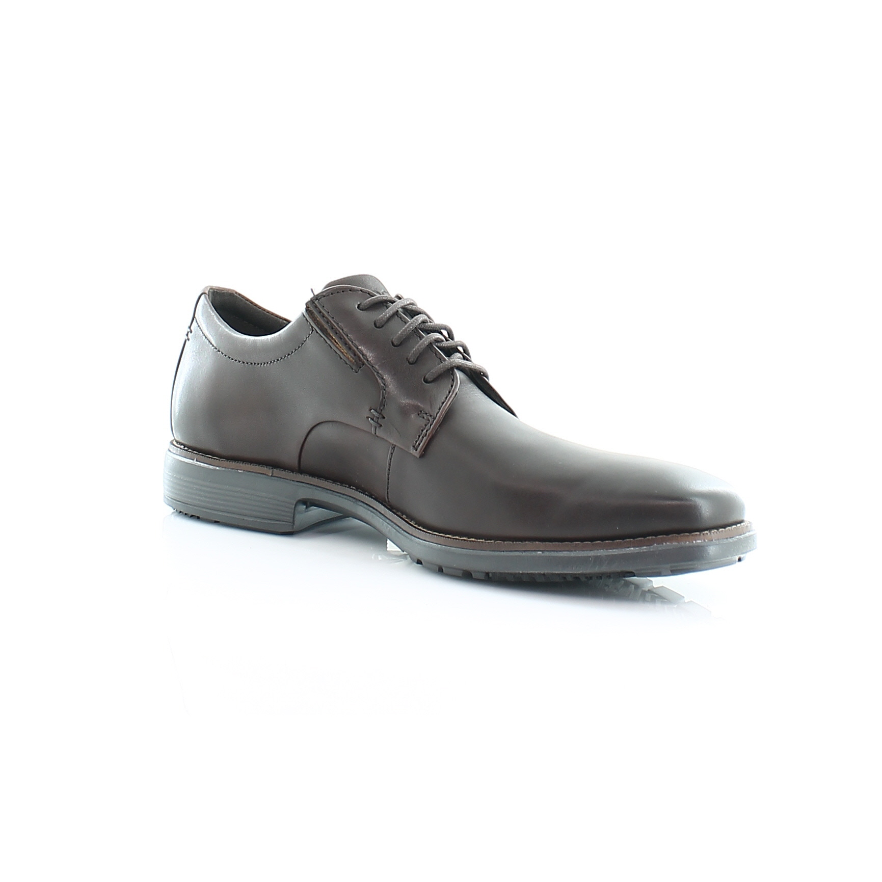 thumbnail image 2 of Rockport Total Motion Amalfi Plain Toe Oxfords - Men's Brown Leather Dress Shoes, CJ3878, M Width 2 of 3