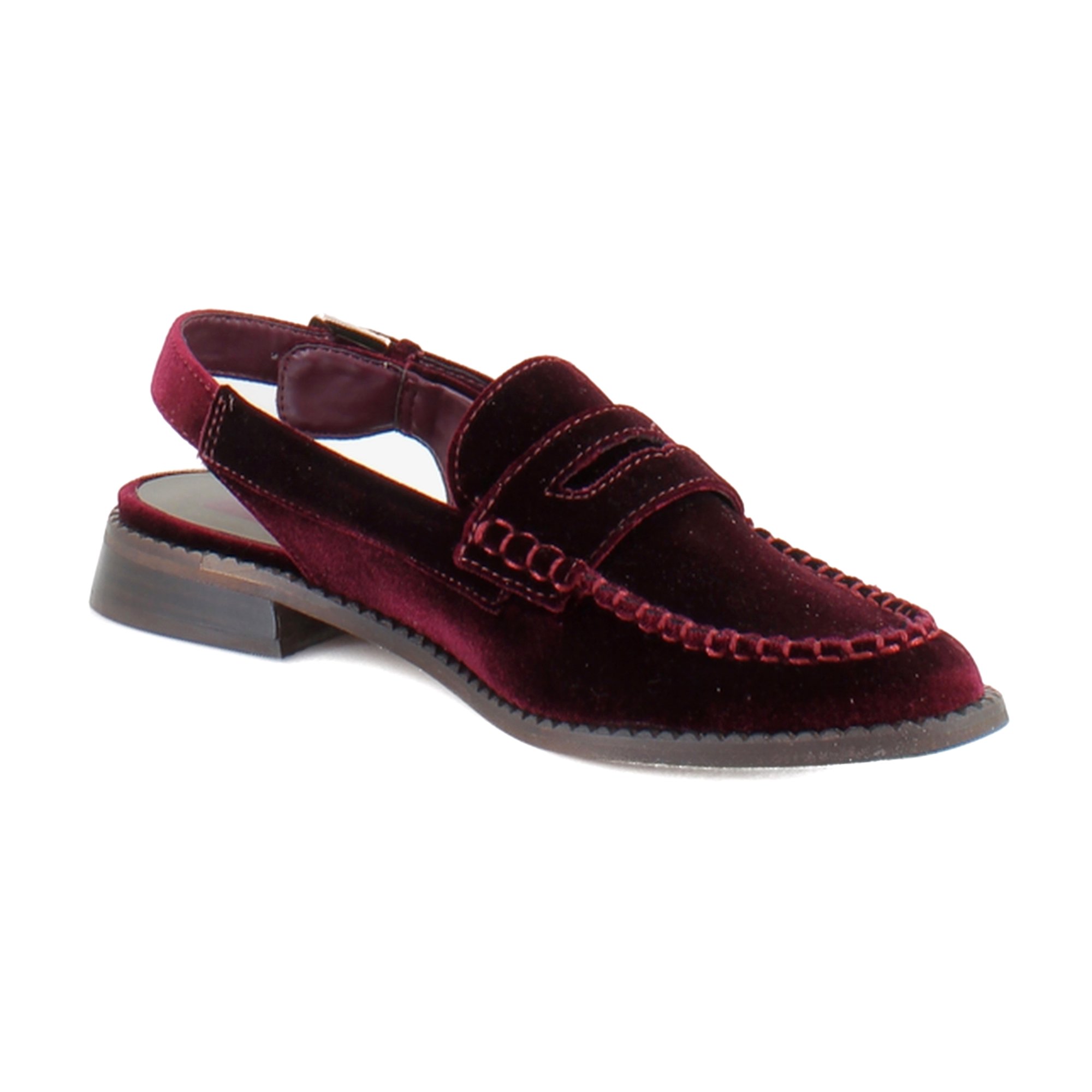 NWT Dolce Vita Wine Velvet Hardi Loafers Slingbacks Women main image 3