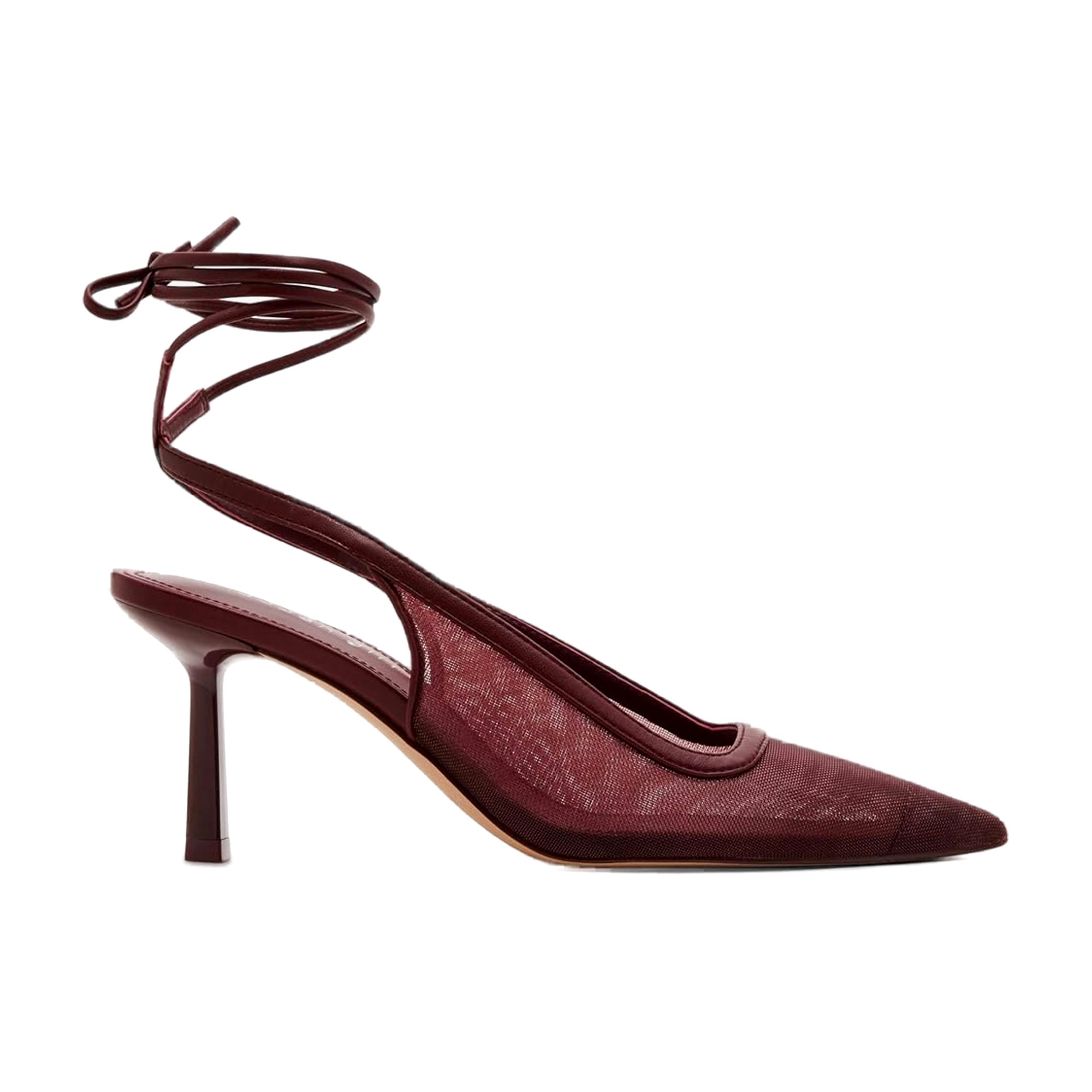 Madden Girl Brigitte Womens Heels Wine Mesh - Picture 6 of 8