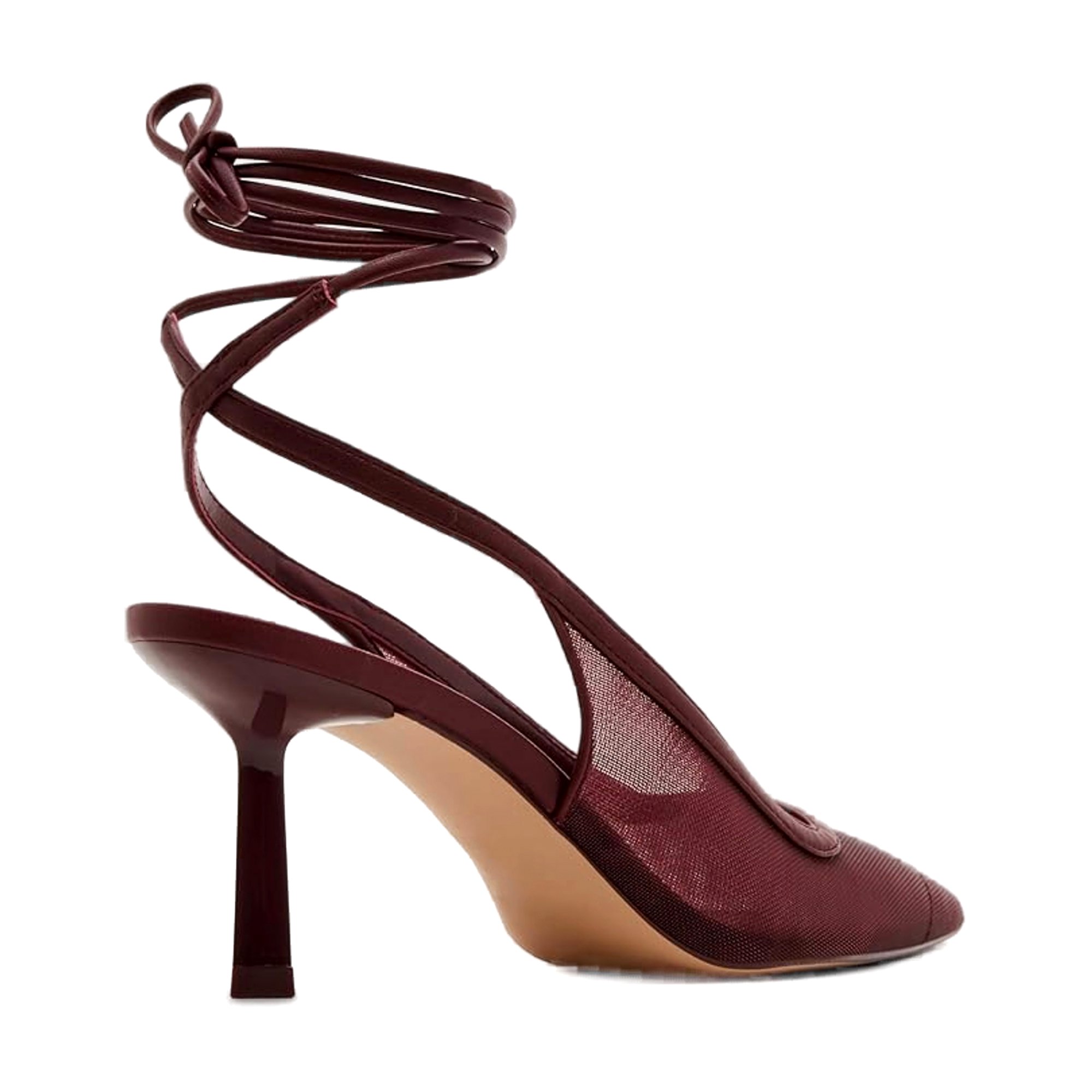 Madden Girl Brigitte Womens Heels Wine Mesh - Picture 5 of 8