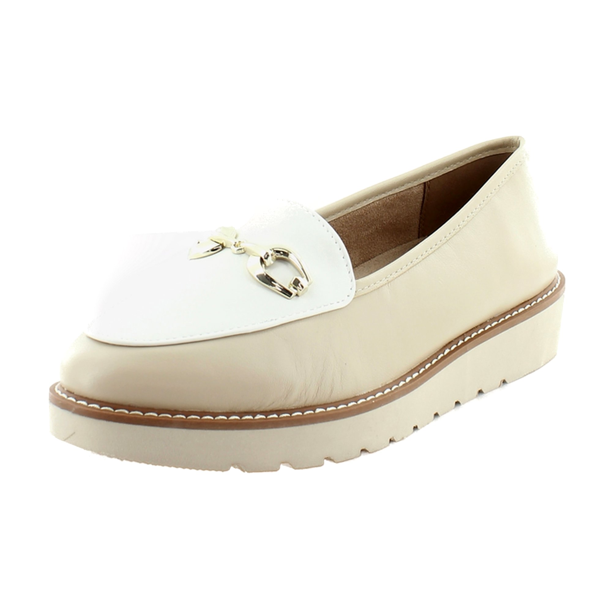 Натуральные женские сабо и тапочки Adiline Bit из коричнево-белой кожи 7390₽