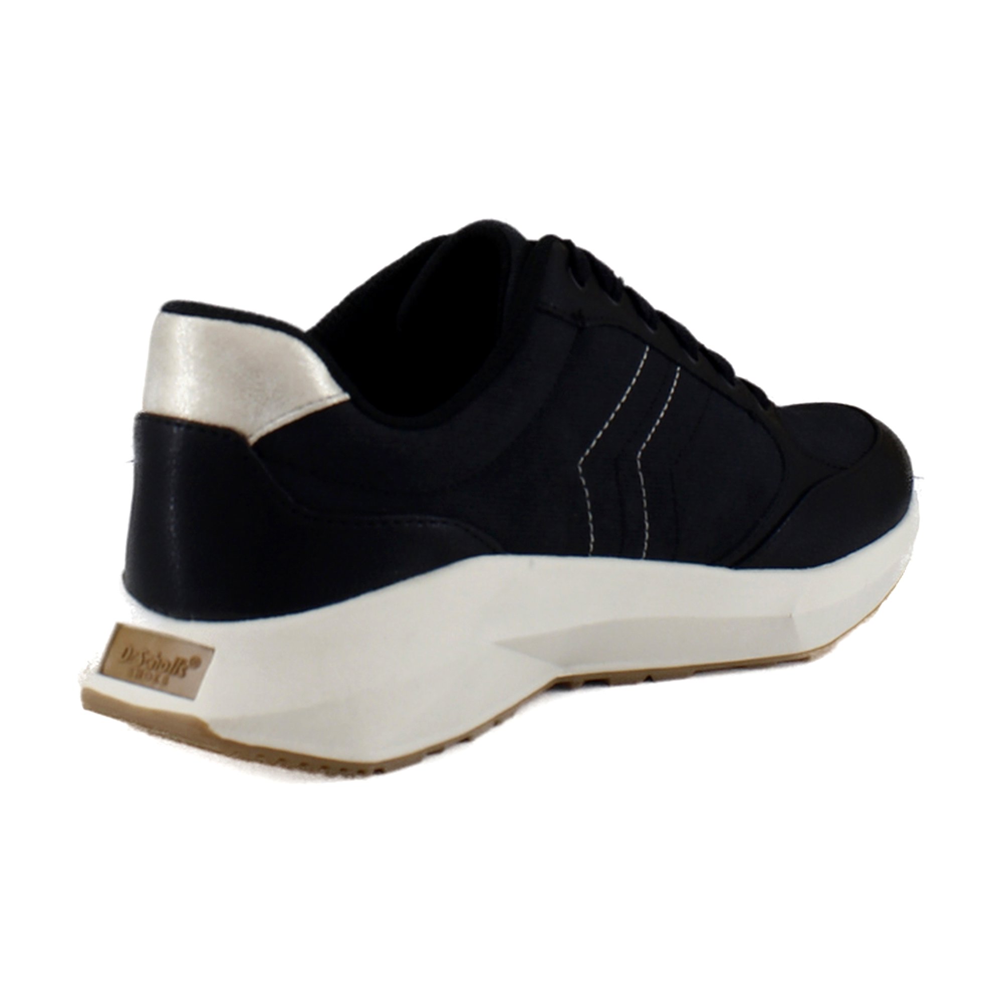 Scholl's Hannah Retro Women's Athletic Black Ribbed - Main Image