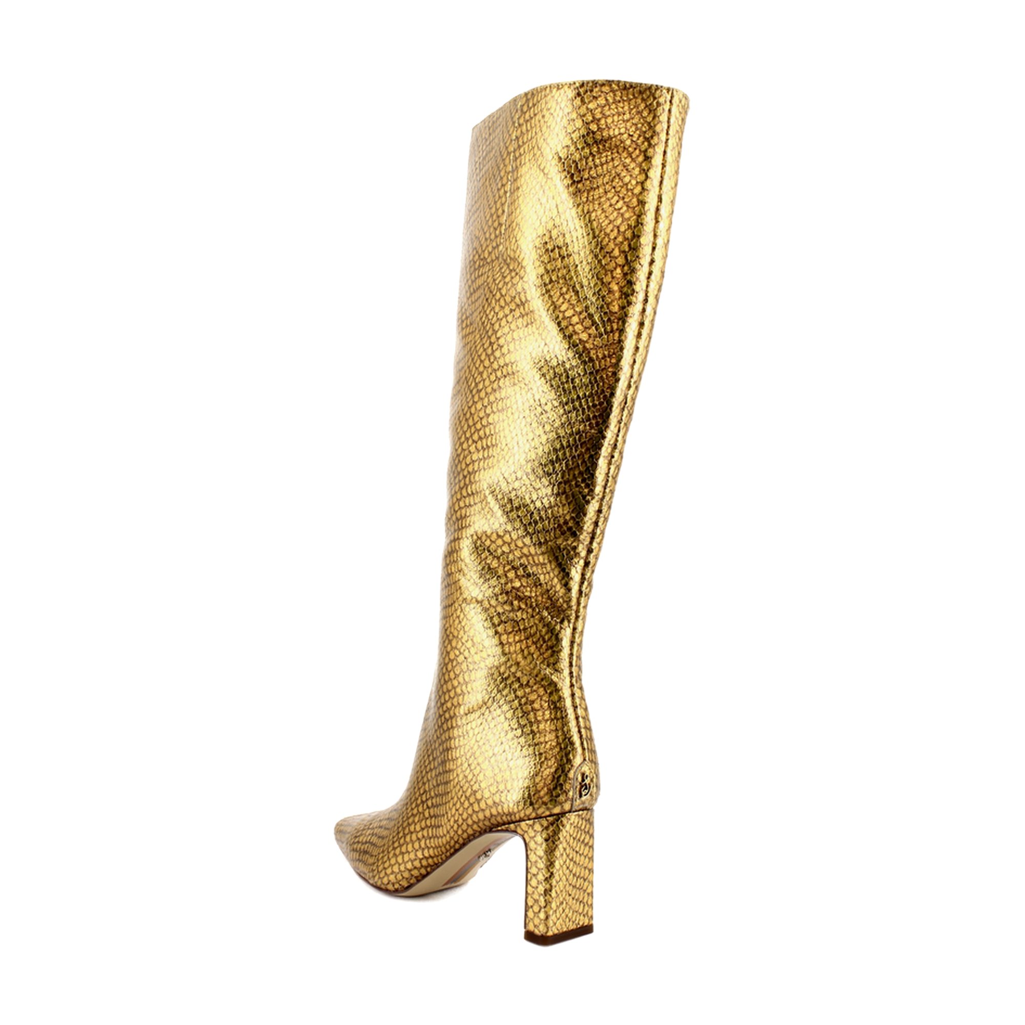 Sam Edelman Sylvia Womens Boots Medallion Gold Snake