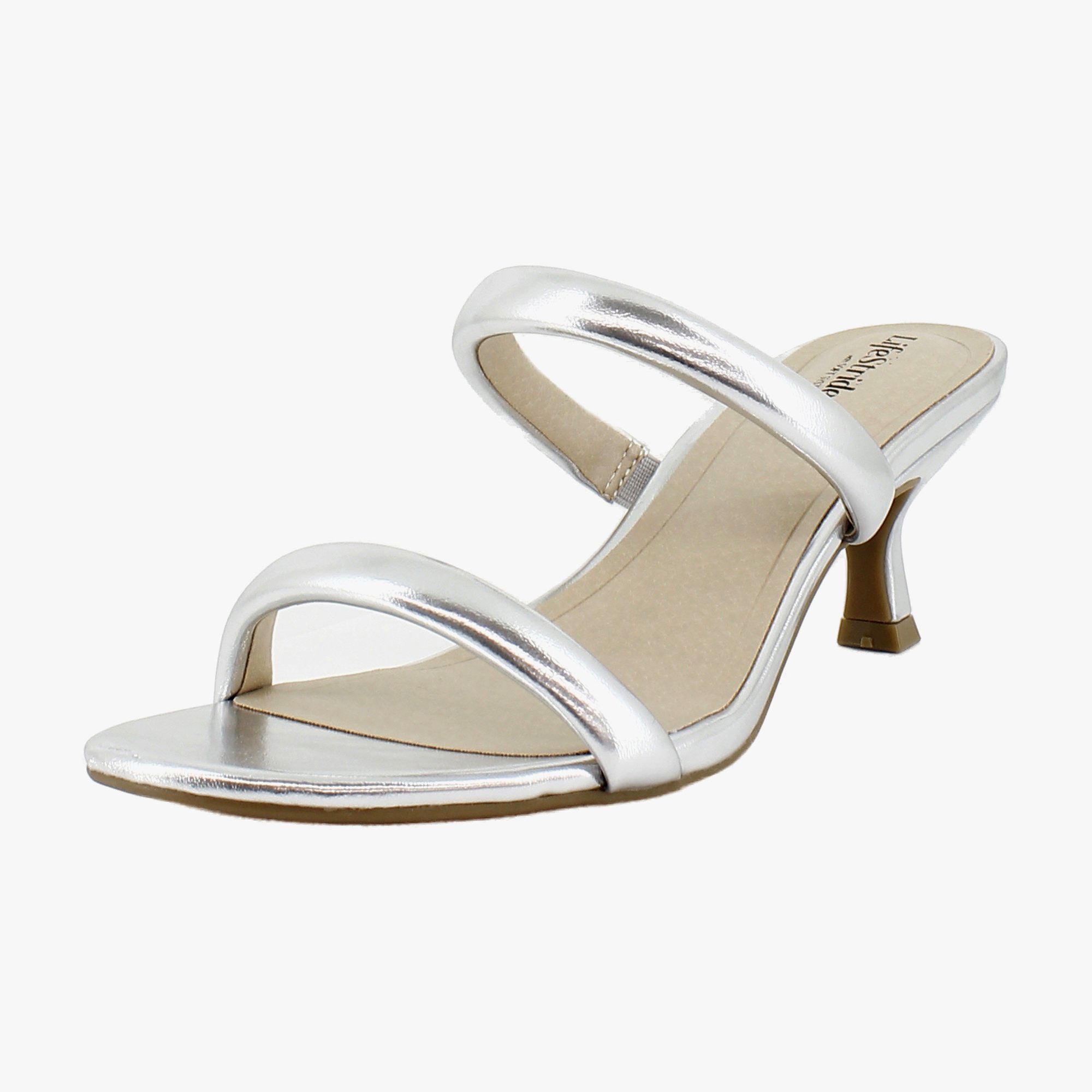 LifeStride Nalani Womens Heels Silver Metallic