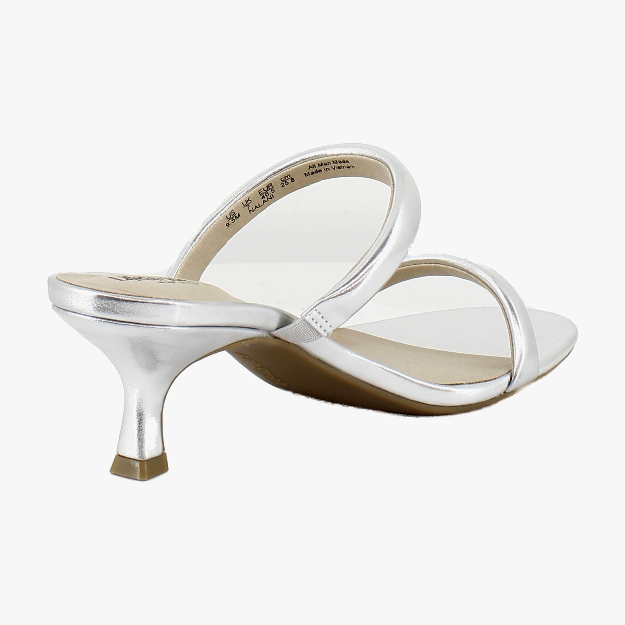 LifeStride Nalani Womens Heels Silver Metallic