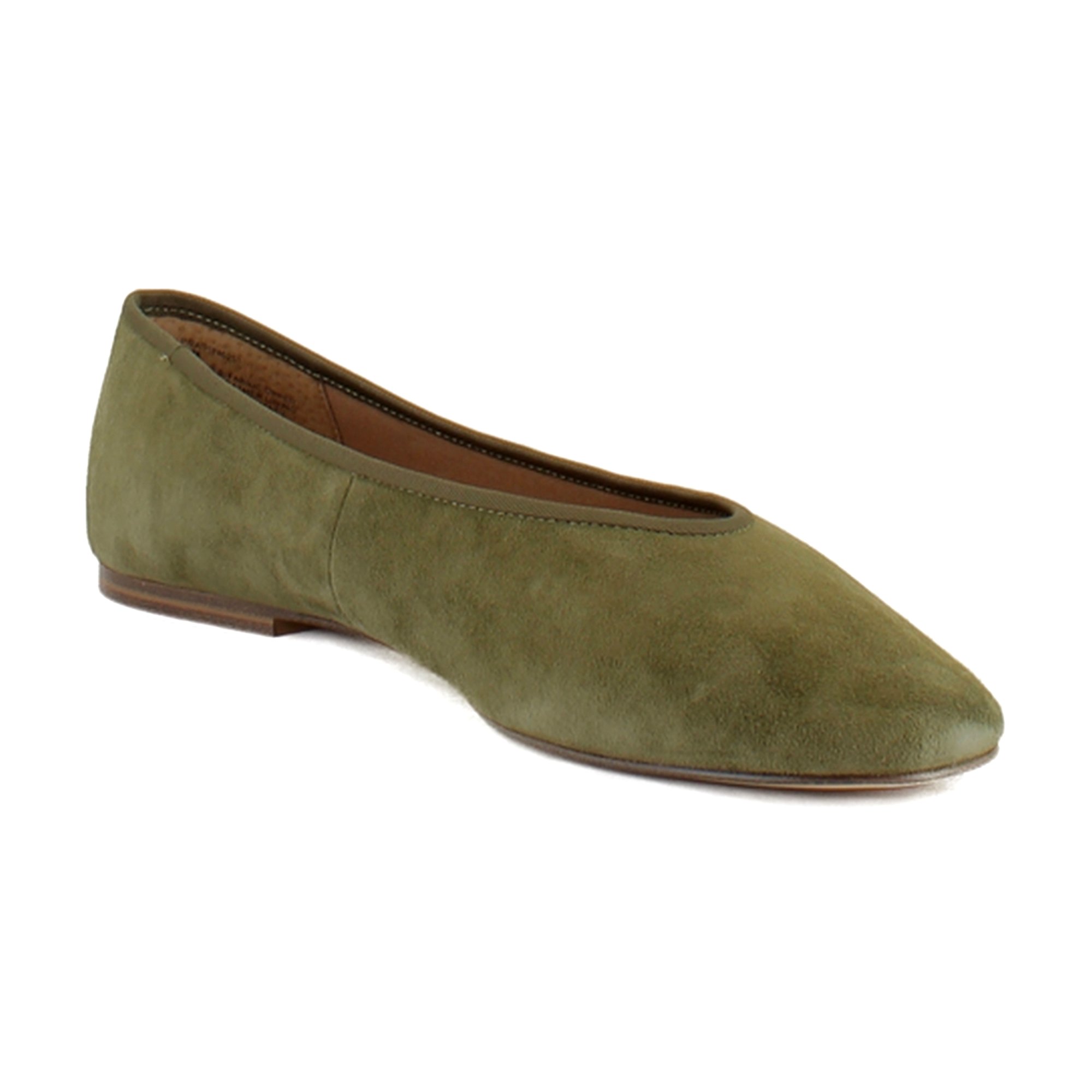 Steve Madden Pipa Womens Flats Olive Suede