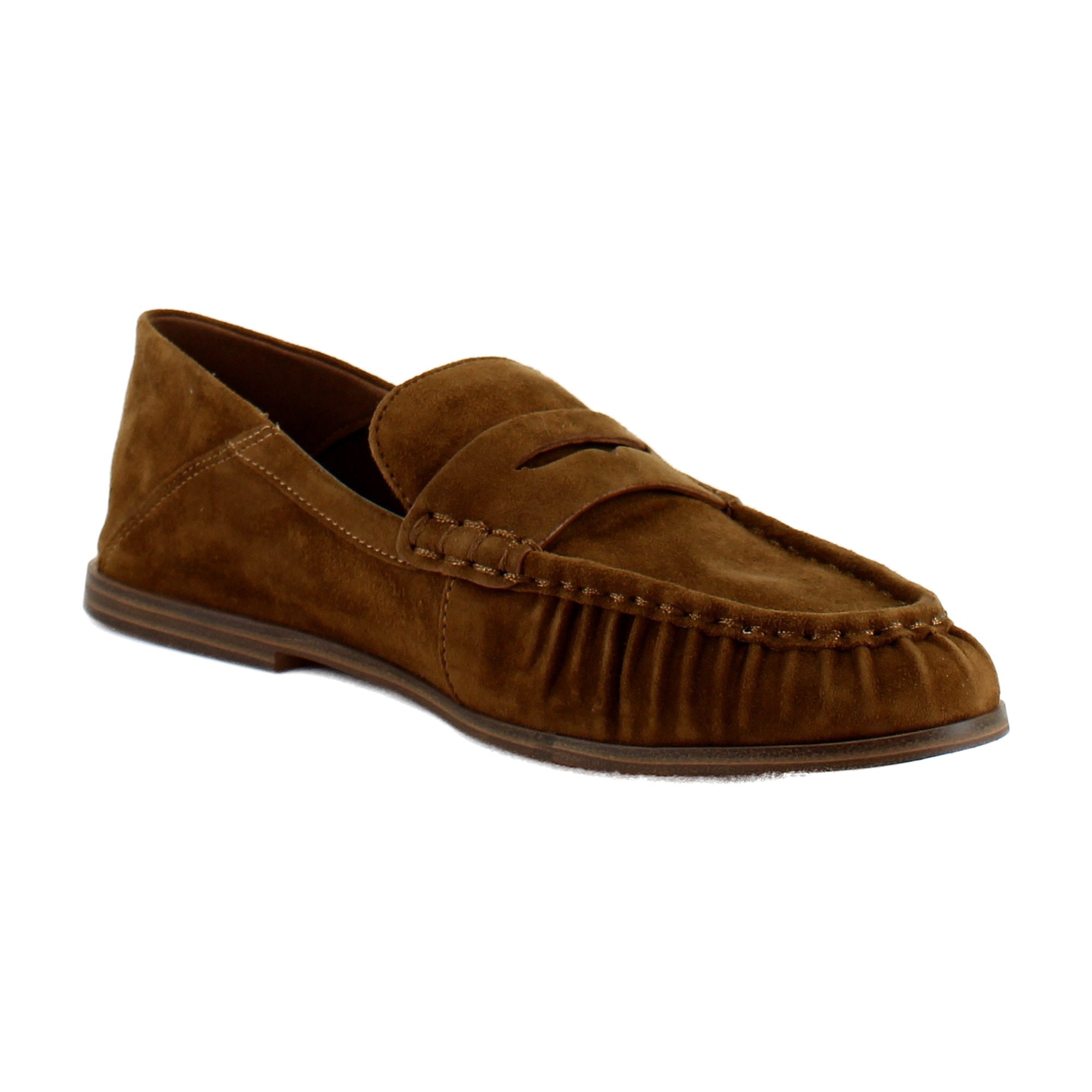 Suede Slip-On Loafers in Chestnut Brown Suede Chestnut Brown Slip-on Sneakers main image 3