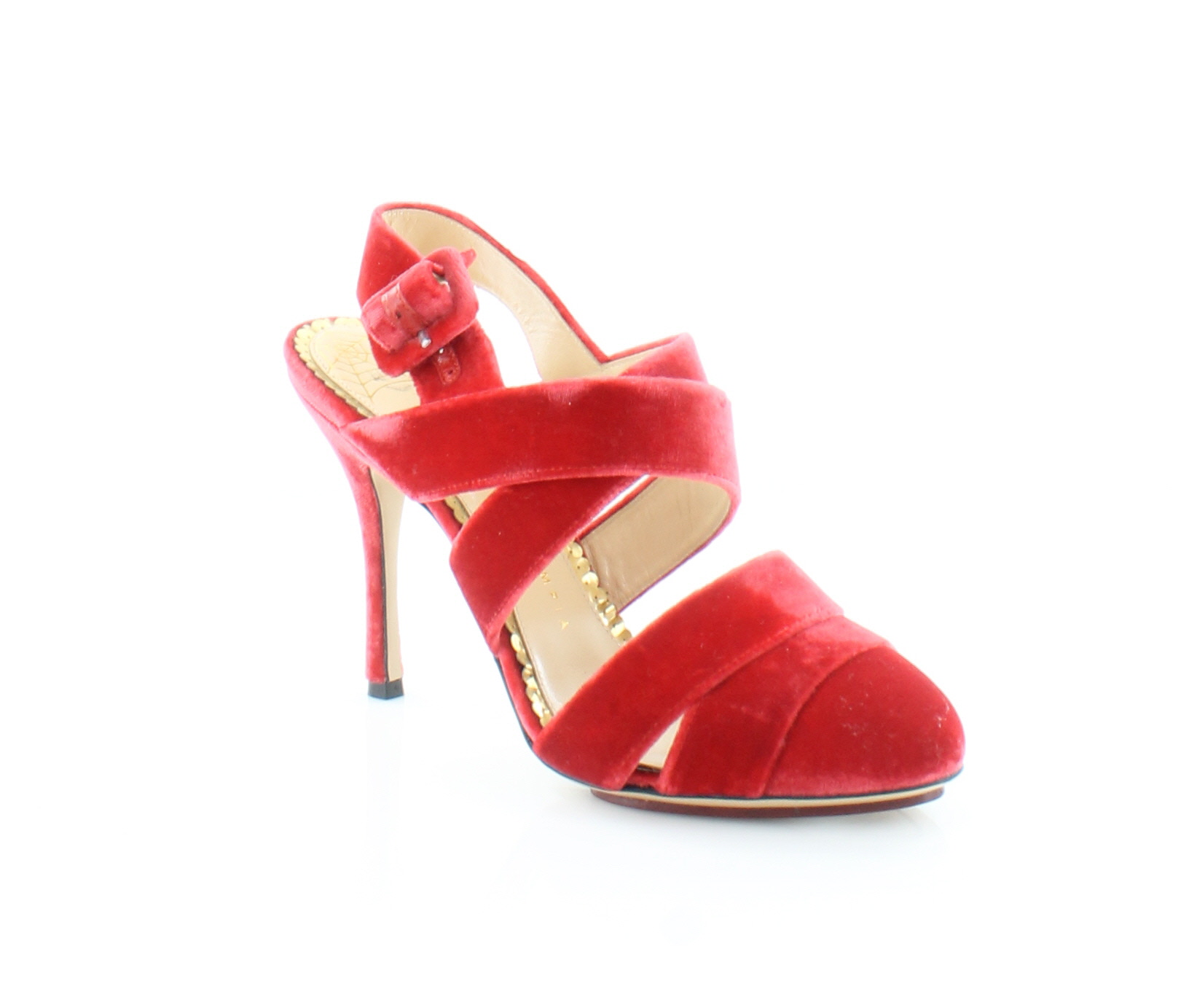 Charlotte Olympia Brenda Red Womens Shoes Size 8.5 M Heels