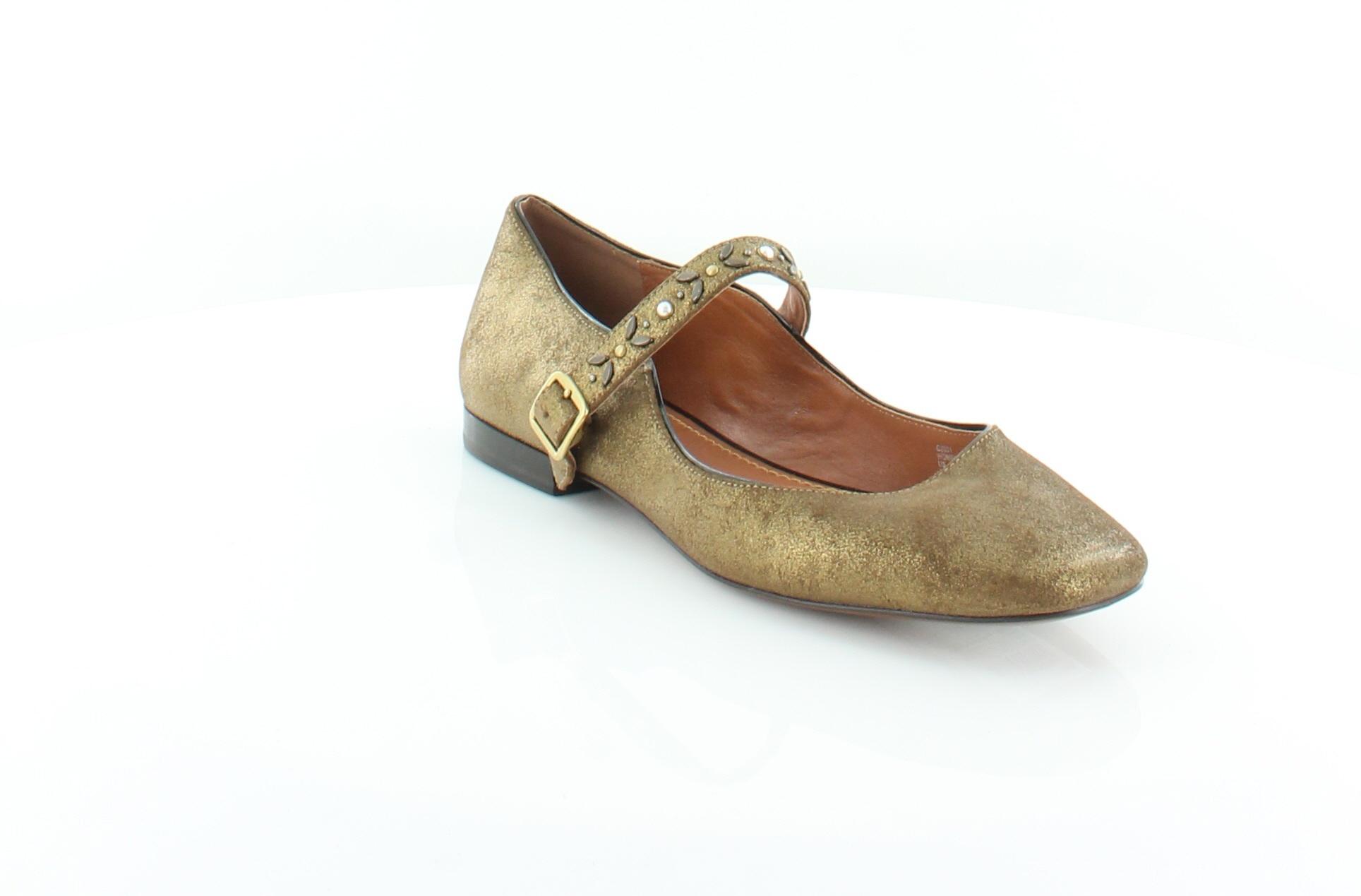 Coach MaryJane PRRVT Gold Womens Shoes Size 7 M Flats MSRP Coach MaryJane PRRVT Gold Womens Shoes Size 7 M Flats MSRP