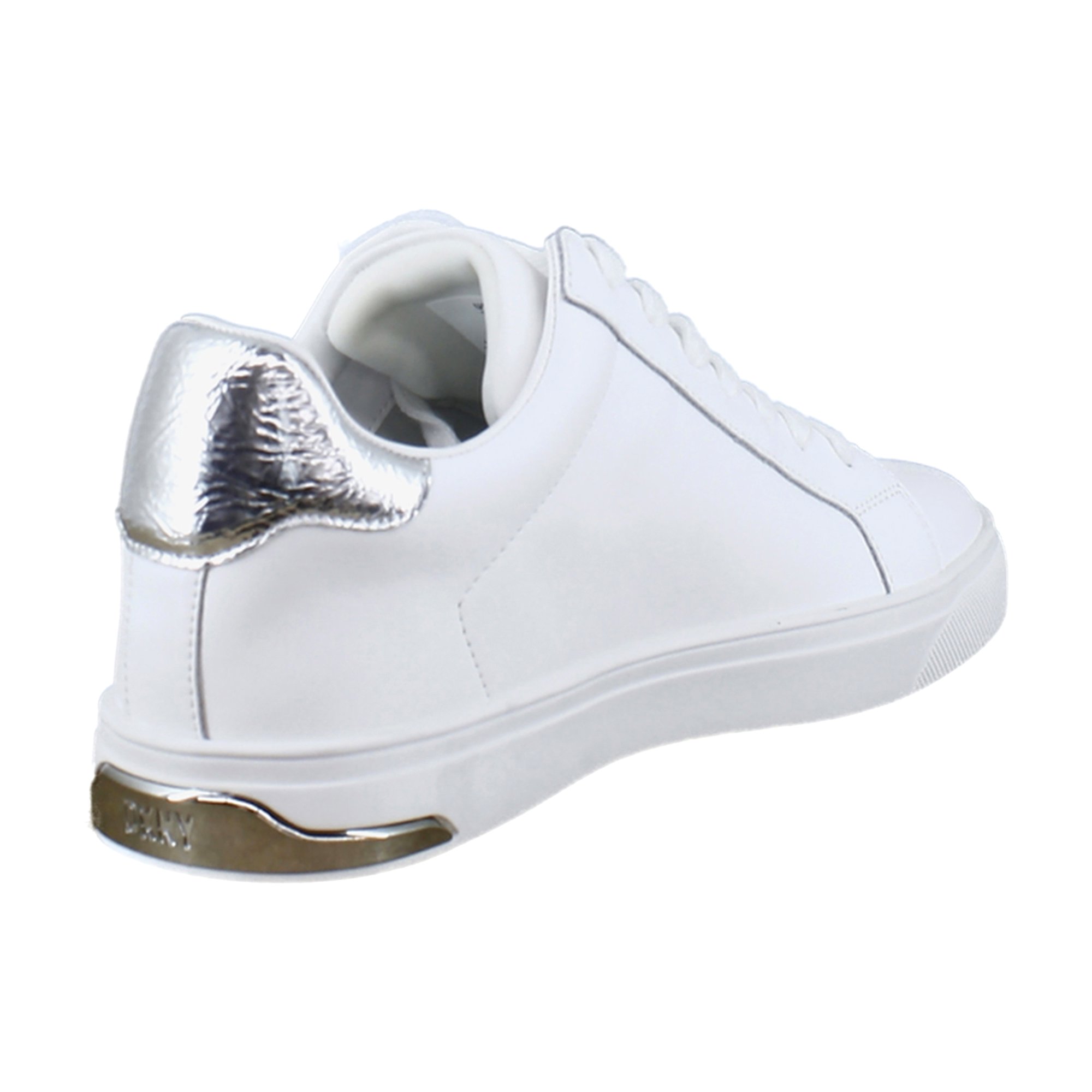 DKNY Abeni Womens Fashion Sneakers White/Silver
